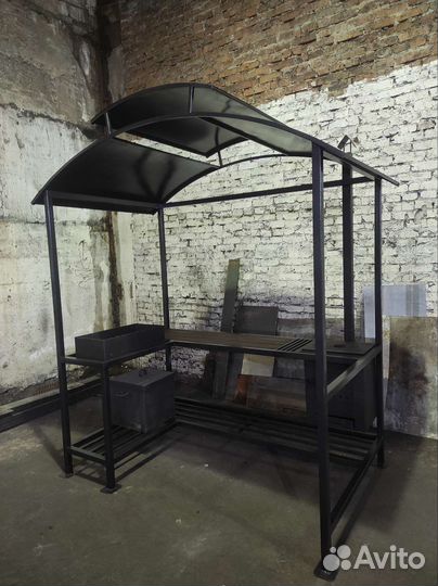 Мангал беседка лофт