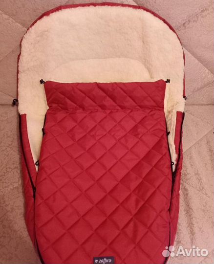 Зимний конверт в коляску на овчине