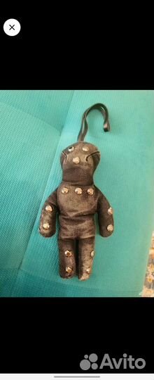 Брелок на сумку мишка джинсовый