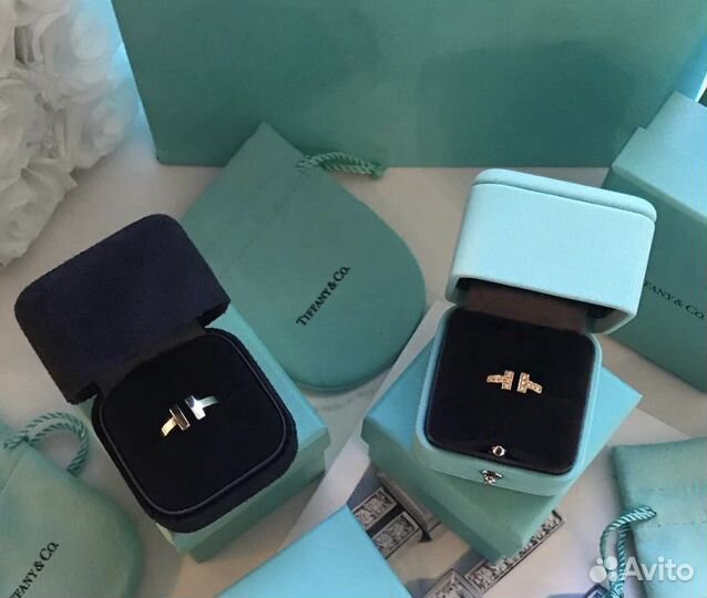 Золотые обручальные кольца Tiffany 585 пр. с брил