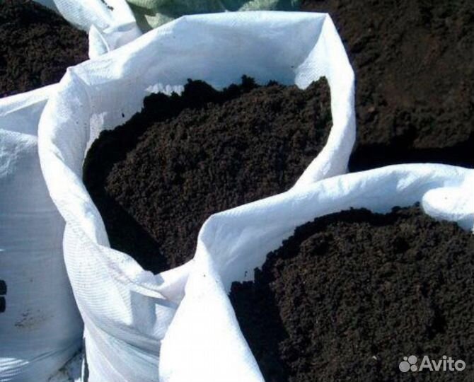 Земля чернозем в мешках