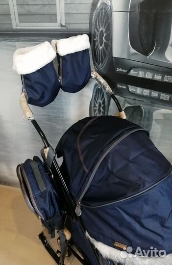 Коляска санки новые