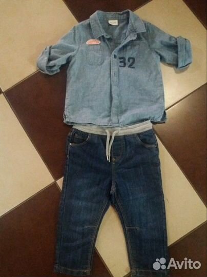 Рубашка и джинсы