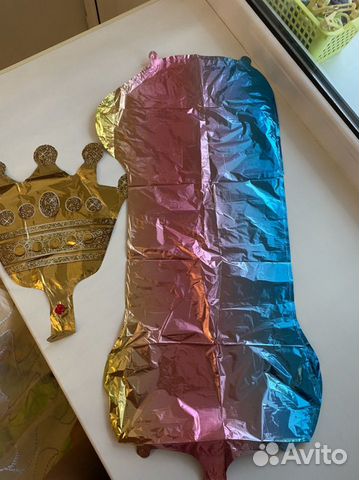 Воздушный Шар цифра, «единица» с короной, новый