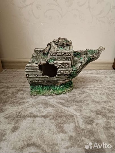 Декорации для аквариума корабль
