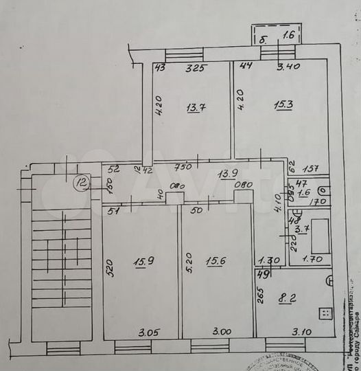 4-к. квартира, 88 м², 3/3 эт.