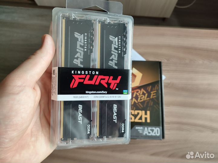 Комплект Ryzen 5 5500/a520m s2h/16gb новый