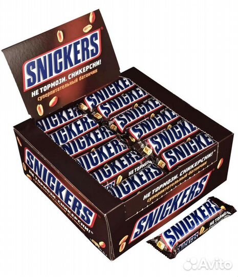 Шоколадные батончики Сникерс