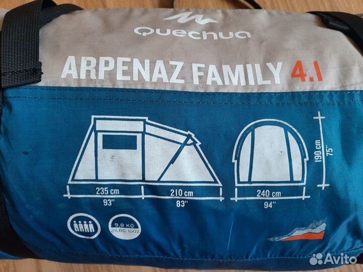 Палатка Декатлон, Quechua Arpenaz Family 4.1