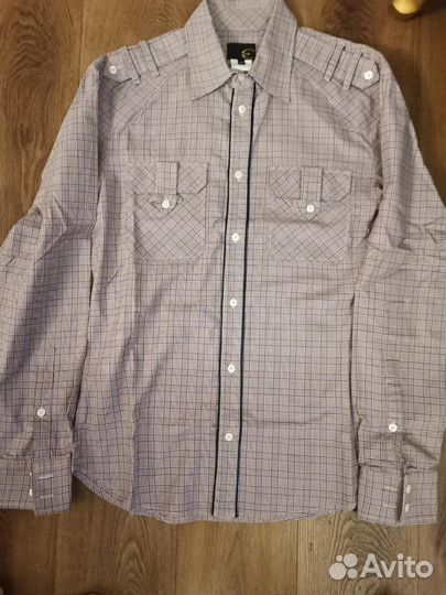 Винтажная мужская рубашка justcavalli новая 48-50