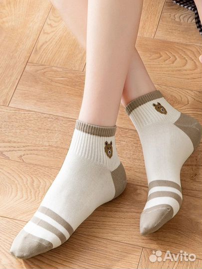 Носки женские короткие, 5 пар