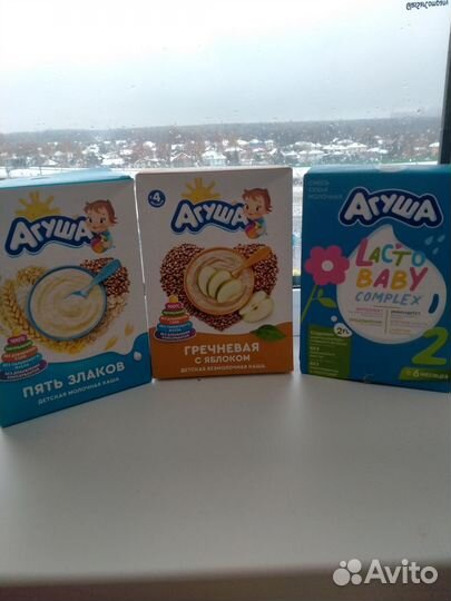 Мясные и овощные пюре Агуша