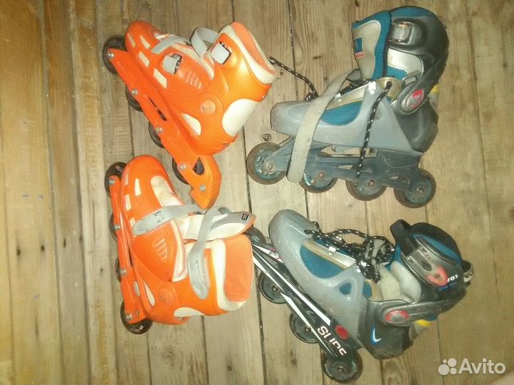 Коньки роликовые 2 пары