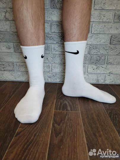 Носки nike высокие белые 10пар