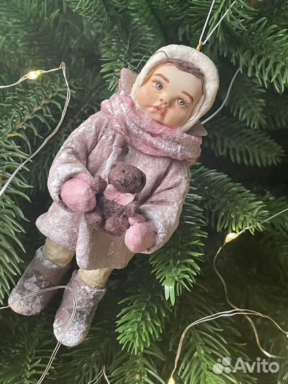 Ватная елочная игрушка