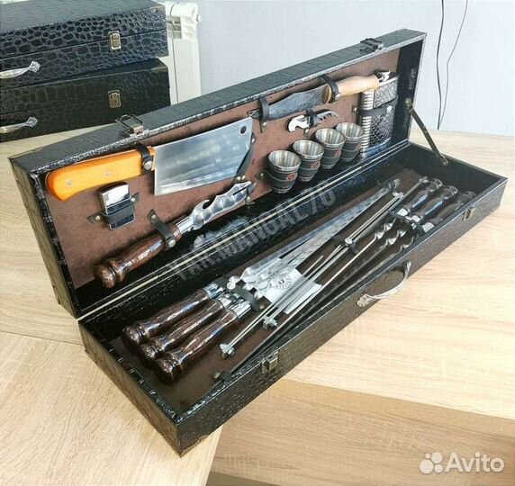 Шампура набор подарочный в кейсах