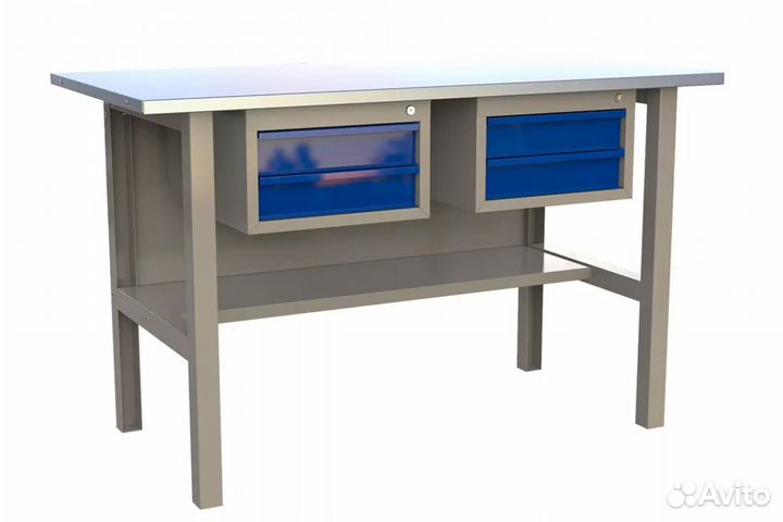 Стол 1800 мм: 2 подвесные тумбы по 2 ящика