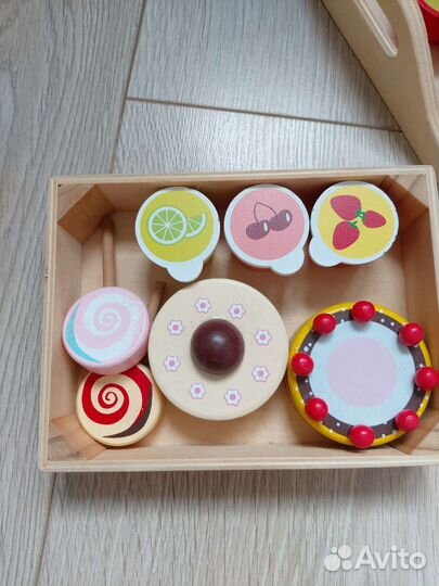 Деревянная посудка игрушечная