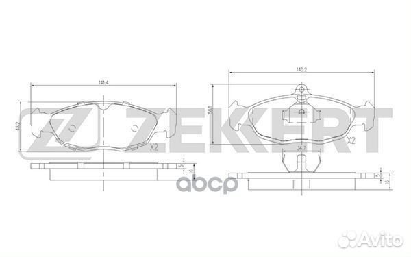 Колодки торм. диск. передн. Daewoo Lanos (klat)