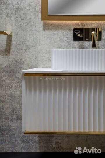 Boheme Monaco Раковина Canale рифл матовая белая