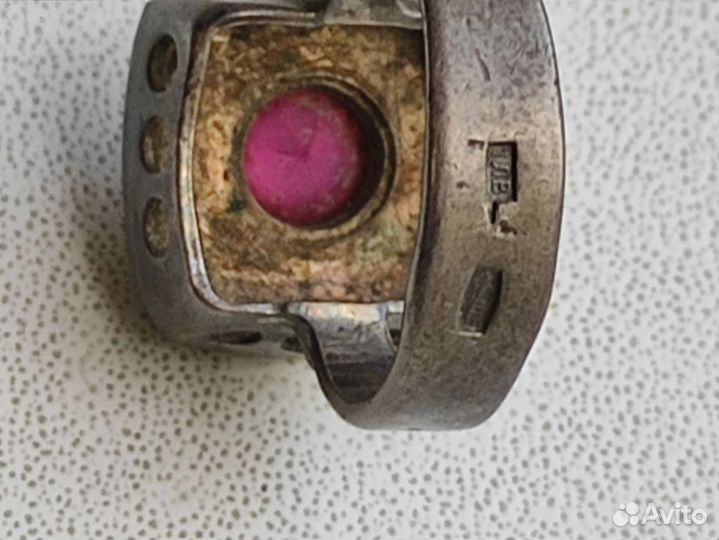 Кольцо, винтаж, лв 875 проба со звездой