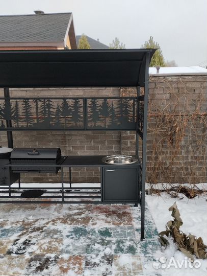 Мангал с крышей