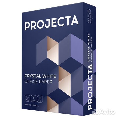 Бумага офисная А4,80 г/м2,500 л.,марка В,projecta