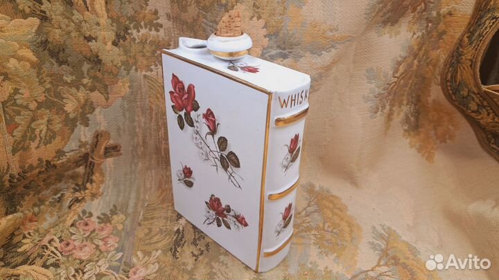 Фляжка, винтажная, виски, в форме книги, Бельгия