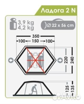 Палатка Normal Ладога 2 N - новые