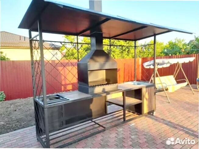 Мангал С печкой под казан