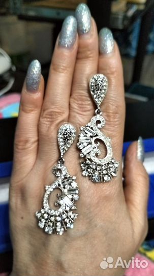 Серьги с кристаллами