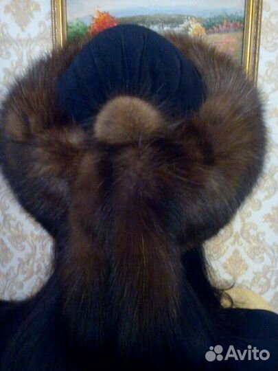 Шапка из меха соболя новая