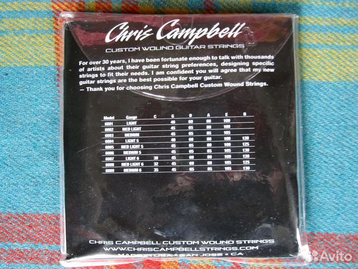 Струны Chris Campbell Electric Bass Medium 45-105