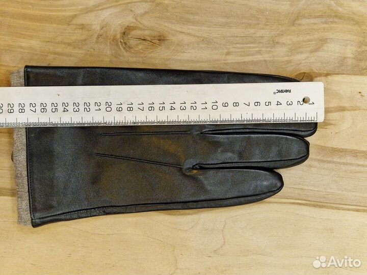 Мужские кожаные перчатки зимние новые, р.11