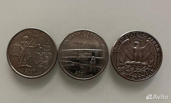 Иностранные монеты доллар США пакетом
