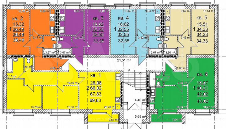 1-к. квартира, 36,5 м², 1/4 эт.