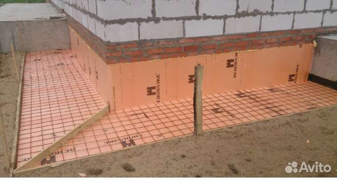 Бетонные работы отмостки фундаменты площадки