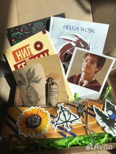 Книжный бокс с эстетикой хогвартса (3книги)