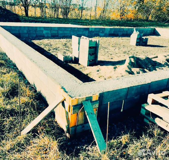 Опалубка для фундамента,цоколя.Бетонные блоки.Жби