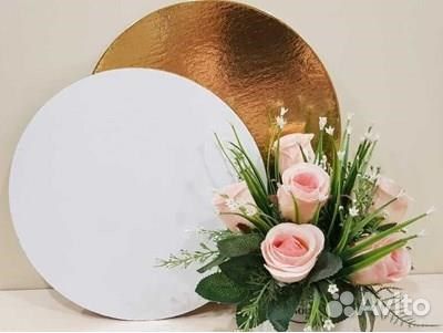 Подложка Д 240 мм.0,8 мм.золото/серебро