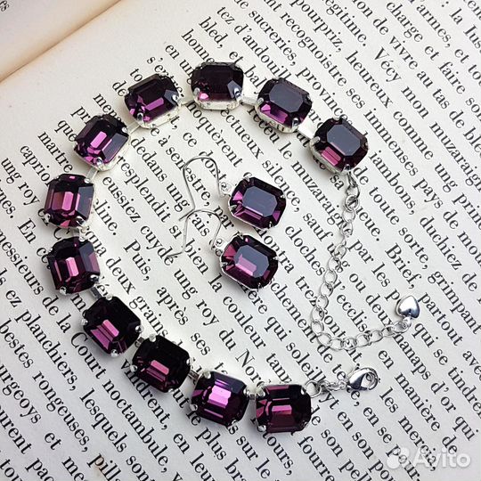 Ожерелье Чокер Сваровски Аметист Swarovski