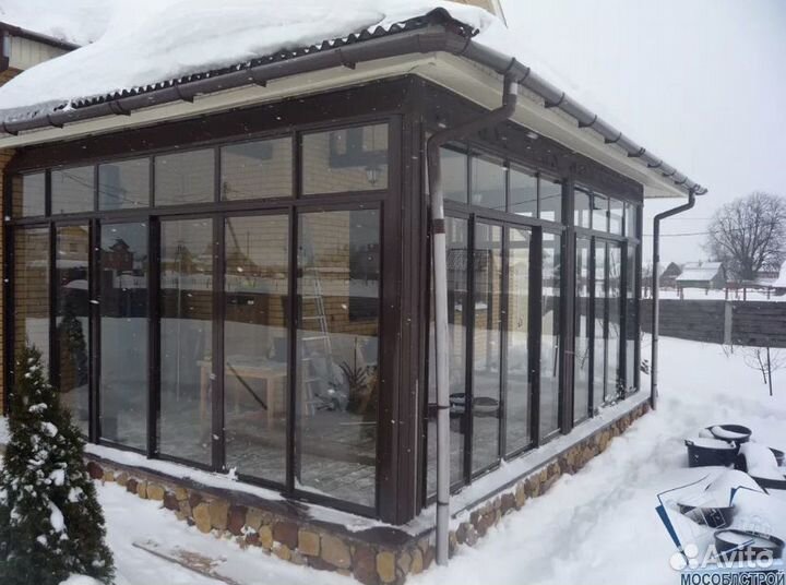 Раздвижные окна на веранду террасу