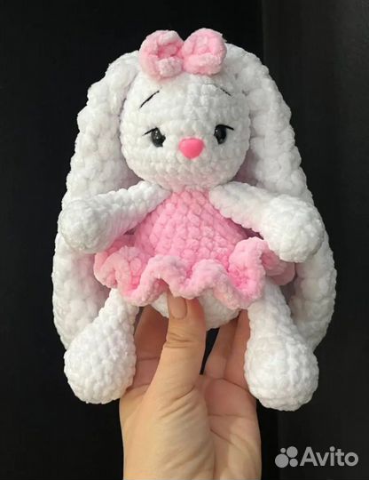 Плюшевый зайка ручной работы