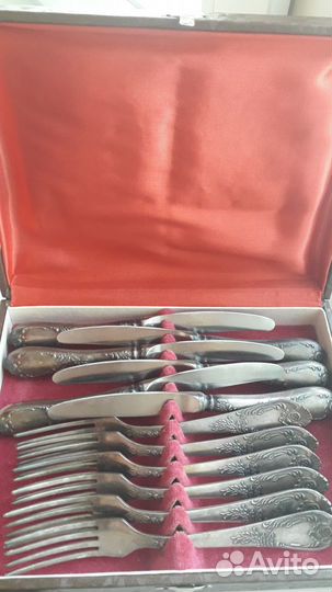 Вилки ножи СССР набор зиш завод Шевченко 12 шт