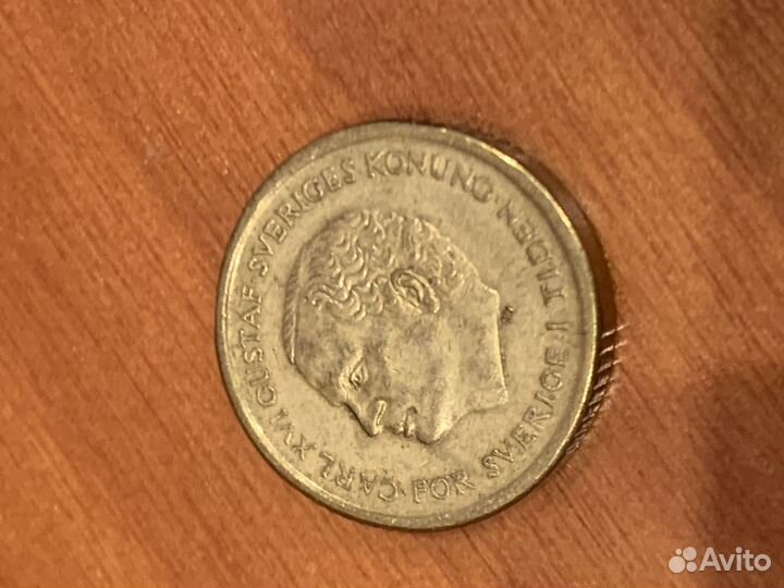 Монета 10 крон Швеция