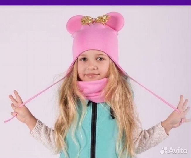 Комплект шапка и снуд р.50-54