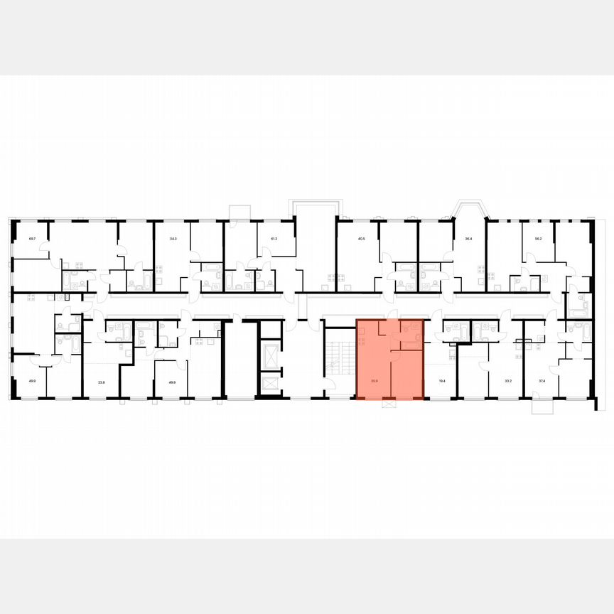 1-к. квартира, 35,9 м², 10/17 эт.
