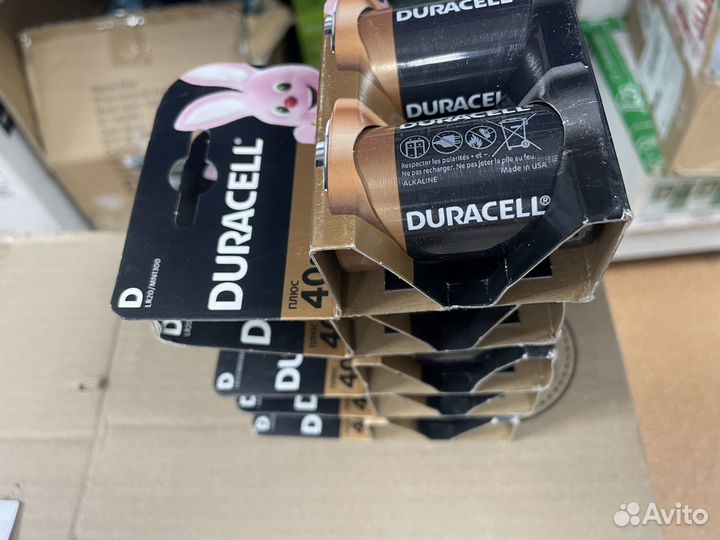 Батарейки щелочные Duracell, D/LR20 2шт