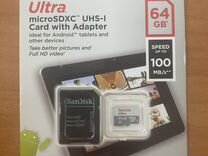Флеш-Карты Micro SD SanDisk Ultra 64gb 10 class