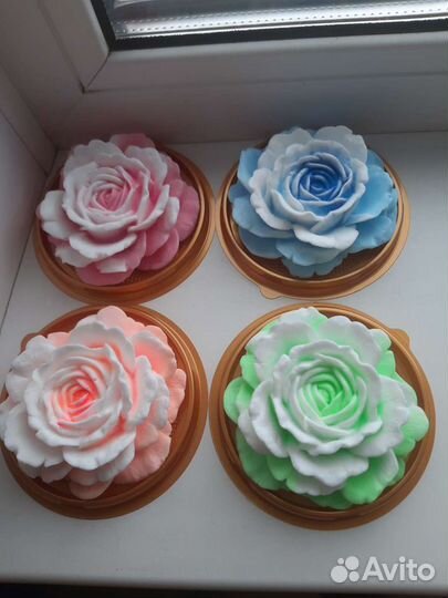 Роза в куполе.Мыло ручной работы